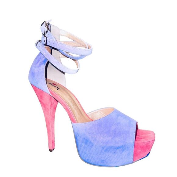 NWT Luichiny Lavender & Coral Platforms - Picture 1 of 5
